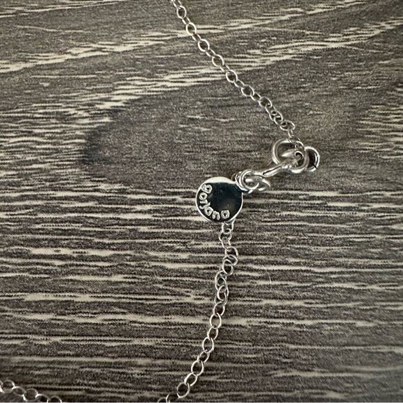 Gorjana Reese Long Tassel Necklace White Gold 925 Sterling Silver - Picture 5 of 6